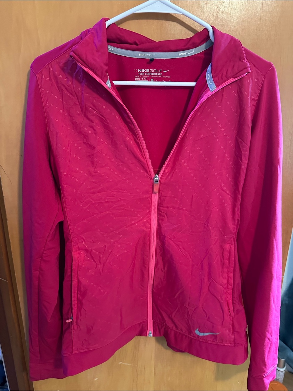 Nike Women's Hot Pink Full-Zip Golf Utility Jacket